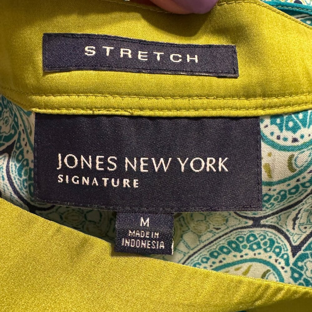 JONES NY SPRING/SUMMER GORGEOUS PRINT w/SLEEVE DETAIL TOP MEDIUM #C - Picture 8 of 8